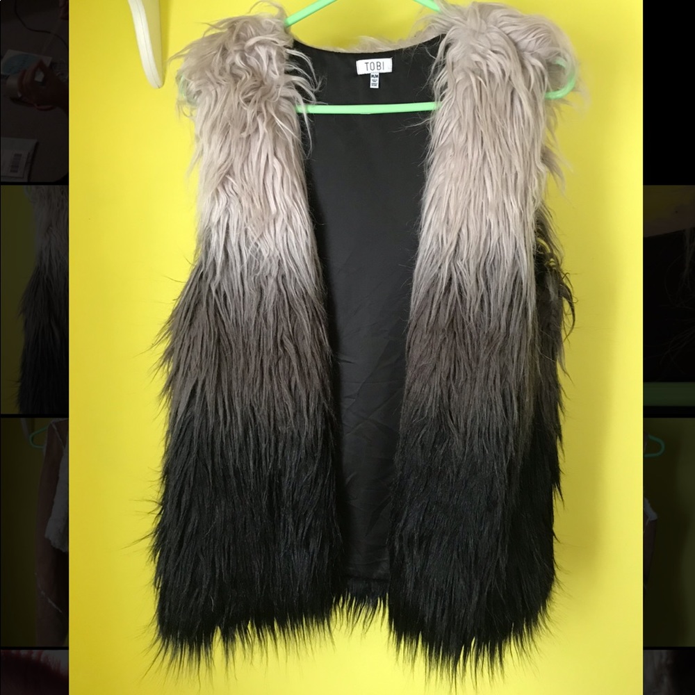 Tobi Ombré Faux Fur Vest